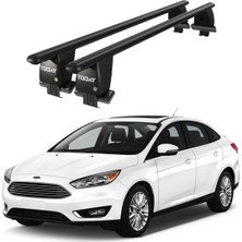 Today Auto Royal Ford Focus Iıı (2011 - 2018) Uyumlu Siyah Kilitli Ara Atkı Port Bagaj Tavan Barı