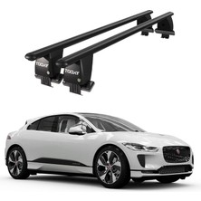 Today Auto Royal Jaguar I-Pace (2018 ve Sonrası) Uyumlu Siyah Kilitli Ara Atkı Port Bagaj Tavan Barı