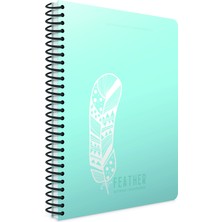 Gıpta Feather Spiralli Plastik Kapak Defter A4 80 Yaprak Çizgili (4 Lü Paket) 5911