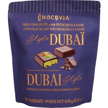 Gerçek Dubai Lezzeti: Chocovia Fıstık Dolgulu & Kadayıflı Premium Çikolata 450(GR)