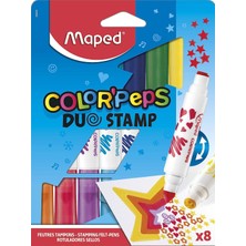 Maped Color'Peps Duo Stamp Jumbo Keçeli Kalem 8 Renk 846808