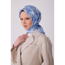 Belli Çiçek Desen Ipek Twill Eşarp  - 2026 Ilkbahar-Yaz (T)  4319-85