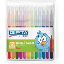  gıpta keçeli boya kalemi pvc çantalı 24 renk k4020