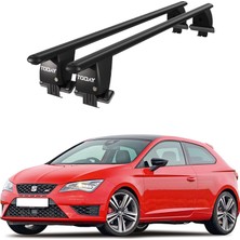 Today Auto Royal Seat Leon (2009-2013) Uyumlu Siyah Kilitli Ara Atkı Port Bagaj Tavan Barı