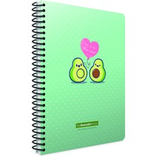  avocado notes spiralli karton kapak defter a4 80 yaprak kareli (4 lü paket) 5820
