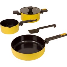 Kela Mira Tencere Seti 5 Parça Bal Sarısı