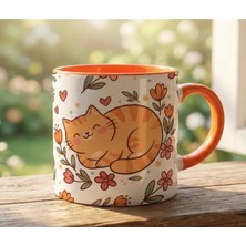 CraftMoris Pati Esintisi - Uykucu Turuncu Kedi Fincan