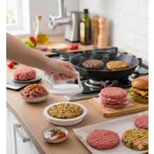 Primeaks Gurme Burger Köfte Kalıbı – Profesyonel Hamburger Şekillendirici | Pratik Köfte Yapma Aparatı | Ev & Restoran Tipi