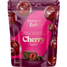 Chocovia Reds Sütlü Çikolata Kaplı Dondurularak Kurutulmuş Tam Vişne 100 (Gr) - Atıştırmalık Çikolata