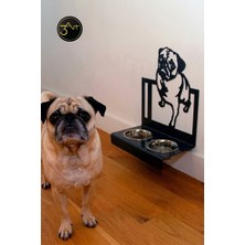 Mama ve Su Kabı Standı – Duvara Monte Çiftli Köpek Mama Kabı