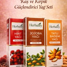 Çare Burada Kaş ve Kirpik Destekleyici Yağ Seti (Hint Yağı & Jojoba Yağı & Tatlı Badem Yağı)