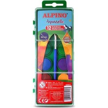 Alpino Sulu Boya 12 Renk Fırçalı Küçük Boy AQ10