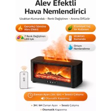 Sonreir Akıllı Nemlendirici Uzaktan Kumandalı 150ml Mini Şömine Aroma Difüzörü Ultrasonik Hava Nemlendirici