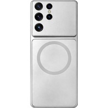 Fenza Samsung Galaxy S25 Ultra Uyumlu Kamera Korumalı Magsafe Wireless Şarj Özellikli Full Glass Arka Kapa