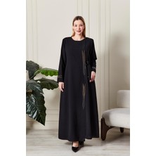 Kadın Büyük Beden Etamin Abaya Ferace