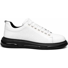 Bambi Beyaz Hakiki Deri Erkek Sneaker E01080257903