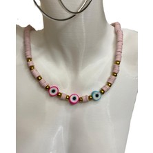 Gülnar Bijuteri Pembe Fimo Kolye