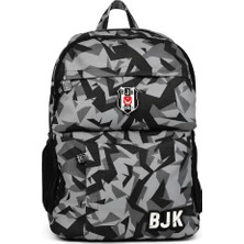 Beşiktaş Lisanslı Kamuflaj Desenli Sırt Çantası - Su Itici Kumaşlı 3 Bölmeli Laptop Okul Çantası