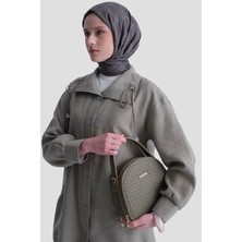 Armine Düğme Detaylı Giyçık Takım Küf Yeşili