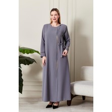 Kadın Büyük Beden Etamin Abaya Ferace