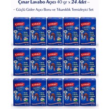 Uslucan Alışveriş Çınar Lavabo Açıcı 40 gr x 24 Adet – Profesyonel Güçlü Gider Açıcı Tıkanıklık Temizleyici Set