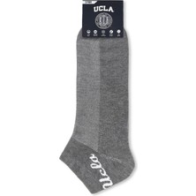 Ucla Adelıta 3\'lü Gri Uzun Jakarlı Pamuk Standard Fit Unisex Çorap