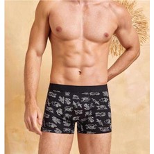 Berrak 8'li Desenli Erkek Likralı Boxer 4480