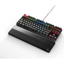 Glorious Ergonomik Ahşap Klavye Siyah Bilek Desteği 19MM Uyumlu (Gv-87-Dark)