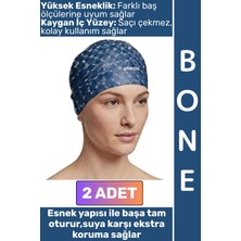 Wintoup #bone Konforlu Esnek Yumuşak Havuz Deniz Yüzme Kaygan Iç Yüzey Çok Şık Su Geçirmez Saç Bonesi 2 Adet