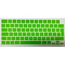 Arabulalaca Macbook Pro 16 Inç A3428 M5 Pro /  A3429 M5 Max Işlemci 2026 Model Türkçe Q Silikon Klavye Koruyucu Yeşil