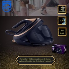 Philips 9000 Serisi Buhar Kazanlı ÜTÜ,750 G'a Varan Şok Buhar, Dikey Buhar Püskürtme, PSG9050/20