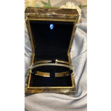 Gamzeli Renklerim Çivi Model Kelepçe Gümüş Paslanmaz Çelik