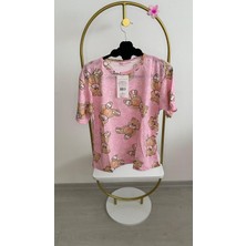 Cavlak Gamzelirenklerim Ayıcıklı Kısa Kollu Pijama Takımı( Dar Kalıptır 1 Beden Büyük Tercih Edilebilir)