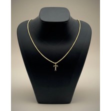 Lunays Xuping Yılan Sırtı Zincir T Harf Kolye Ucu Zirkon Taşlı Vıp Seri