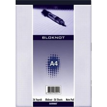  bayındır bloknot not defteri kareli 36 yaprak a4 70 gram bbn0100 (12 li paket)