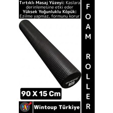 Wintoup #foamroller Spor Fitness Egzersiz Pilates Yoga Esneme Bacak Sırt Omuz Kalça Masajlı Uzun Foam Roller