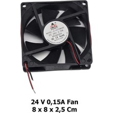 CHESTER 24V Dc 0.15A Brushless Soğutucu Fan 8X8X2.5 cm 80MM Kasa Sanayi Makine Panel Güç Kaynağı Uyumlu Fan