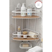 Okyanus Home Iki Katlı Due Üçgen Şampuanlık & Sabunluk 21 cm