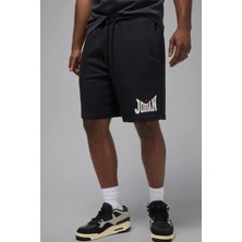 Nike Air Jordan Brooklyn Gfx 9 Mens Fleece Short Fransız Havlu Kumaş Erkek Şort Siyah