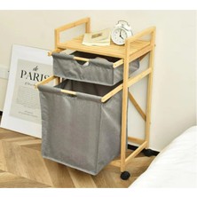 Gri Unisex Paçi-Bambu Gri Çamaşır Sepeti Model Kodu: P-AHS-700767GRI