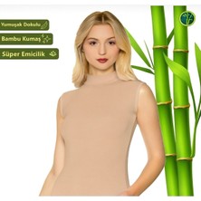 Sortie Kadın Atlet Sıfır Kol Boğazlı Balıkçı Yaka Bambu Ten Rengi