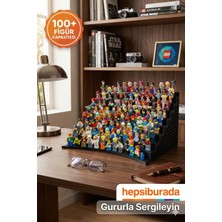 Art3 V2 Premium LEGO Minifigür Sergileme Standı - 117 Figür Kapasiteli - Geliştirilmiş Vidalasız Modüler Raf (Siyah)