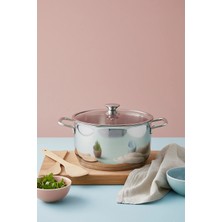 Gökdil Bonera Omega 26X14 cm 18/10 Tekli Derin Paslanmaz Çelik Tencere