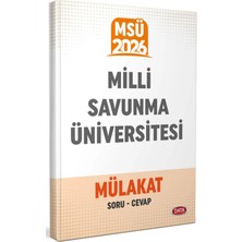 Data Yayınları 2026 Msü Milli Savunma Üniversitesi Mülakat Soru - Cevap
