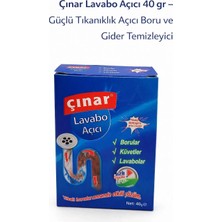 Uslucan Alışveriş Çınar Lavabo Açıcı 40 gr – Güçlü Tıkanıklık Açıcı Boru ve Gider Temizleyici