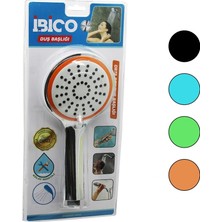 Krm Orta Boy Yuvarlak- Bombeli=10.7cm Duş Başlık Kademeli Krom Gövde- Renkli Kenar Vakumlu Sap