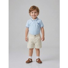 Sani Erkek Çocuk Gemi Desenli Keten Şortlu Takım