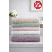 Mela Home Karayel 50*90 cm 6'lı El ve Yüz Havlu Seti- Çeyizlik- Hediyelik - Mutfak %100 Pamuklu