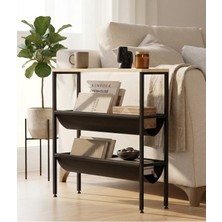 Mobflix Yan Sehpa Kahve Koltuk Tepsisi Dekoratif Modern Sehpa Zigon Sehpa Orta Sehpa Ayarlanabilir Ayak