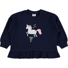 Civil Baby Unicorn Baskılı 6-18 Ay Sweatshirt - Lacivert
